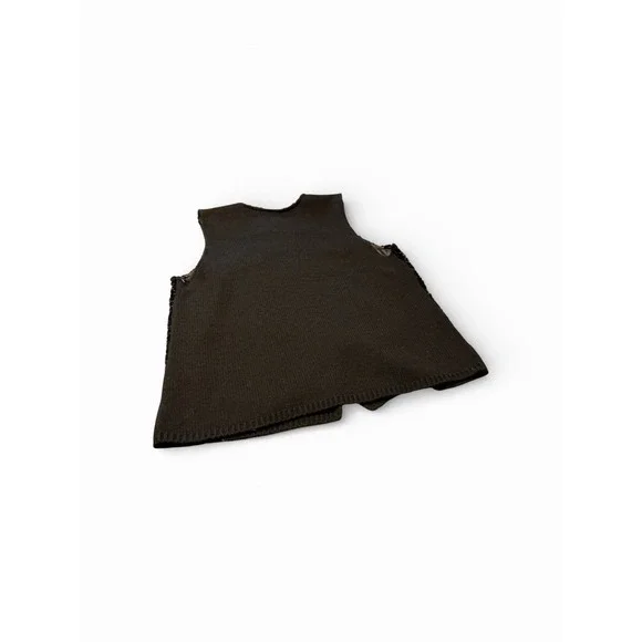 ADRIANNA PAPELL WOMEN'S BLACK FAUX FUR Knit Vest Classic Chic Plus Size 1x - Picture 7 of 8